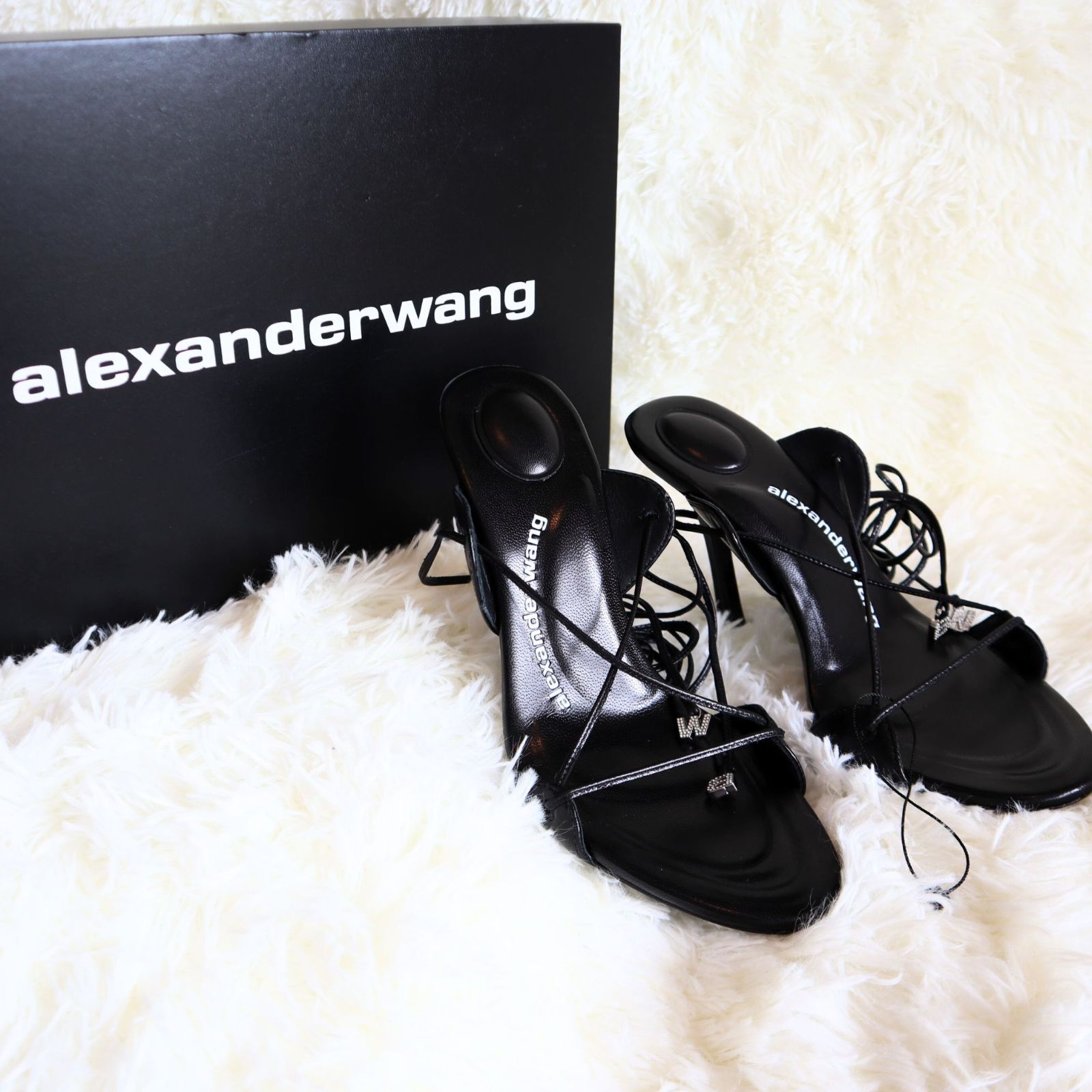 Alexander Wang サンダル サイズ37(23.5cm相当) 黒 Black ヒール 
