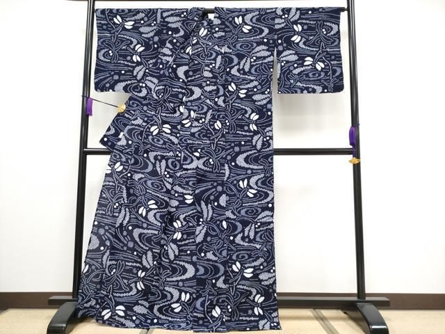 平和屋着物 上 夏物 浴衣 有松鳴海絞り トンボ 綿 CYAA3190s5