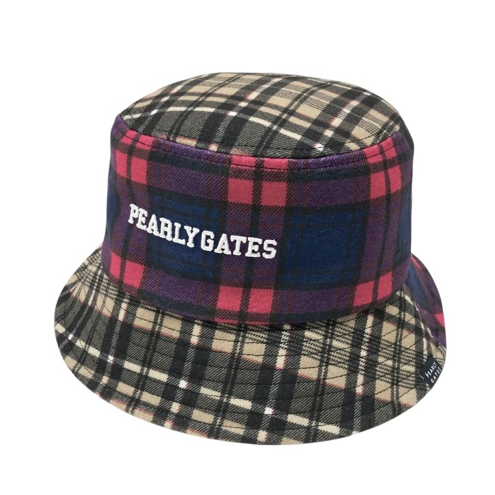 PEARLY GATES パーリーゲイツ  ハット チェック柄 ベージュ系 FR [240101383533] ゴルフウェア ストスト