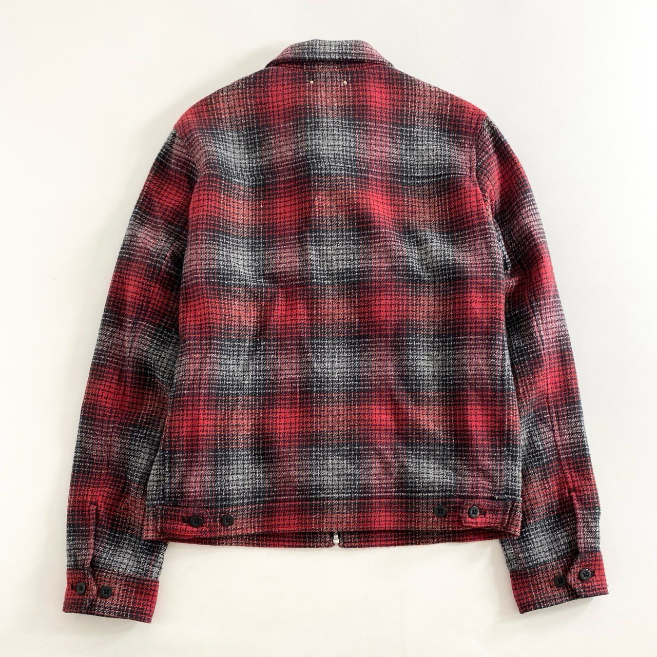 59g26 《極美品》 タグ付 MINEDENIM マインデニム Grandrelle V.Check Flannel ヴィンテージチェック フランネル ジャケット ブルゾン 2210-8001-17-012 1 レッド - メルカリ