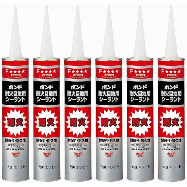 コニシ 耐火目地用シーラント ホワイト ３３３ｍｌ 6個セット