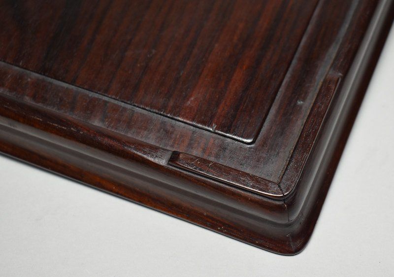 蔵A3700b 時代 紫檀 煎茶盆 38.5 × 23 ｃｍ WWW_IBETON_RU