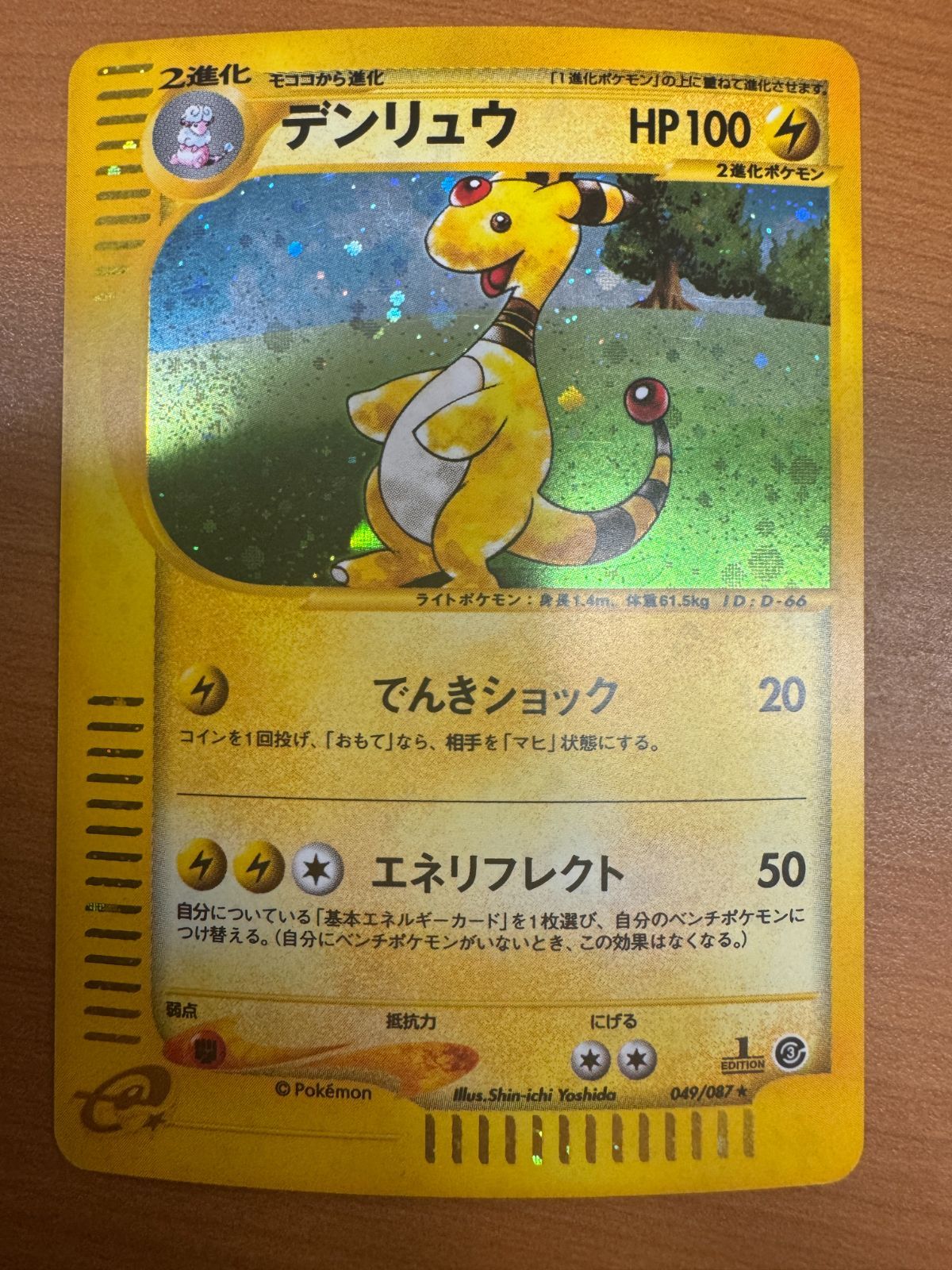 デンリュウ eシリーズ　ホロとノーマル 状態B デンリュウ カードe ホロ 049/087 1st Edition ポケカ ポケモン