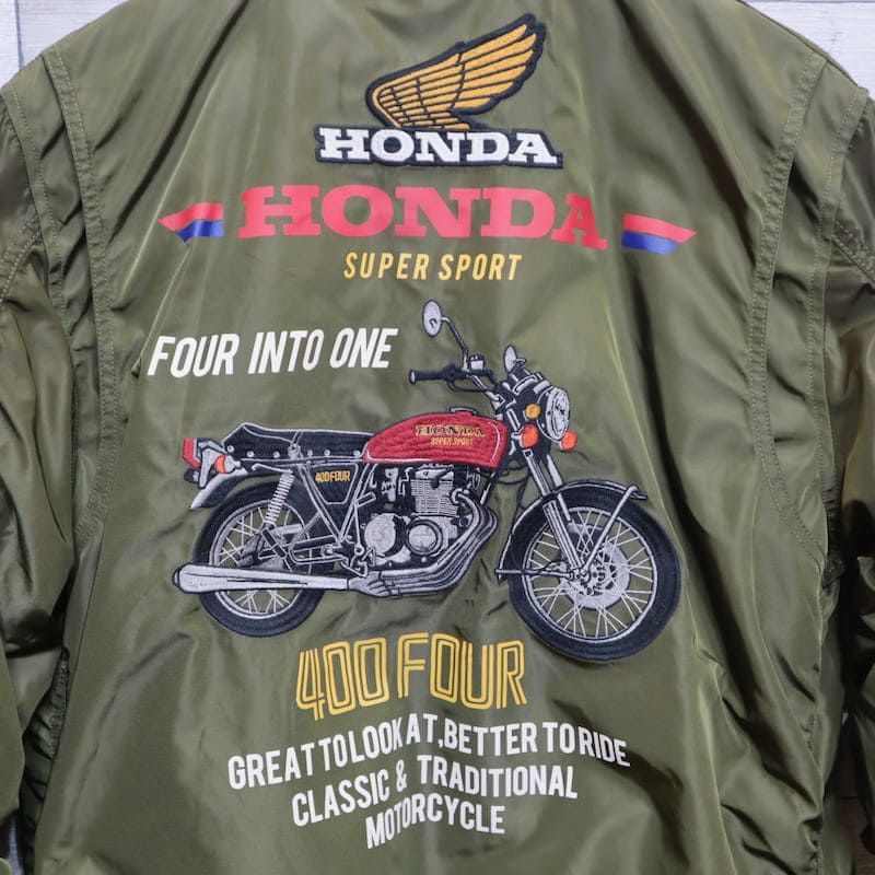 新品未使用 MA-1 フライトジャケット ホンダドリーム CB400four 新品未使用 MA-1 フライトジャケット ホンダドリーム CB400four