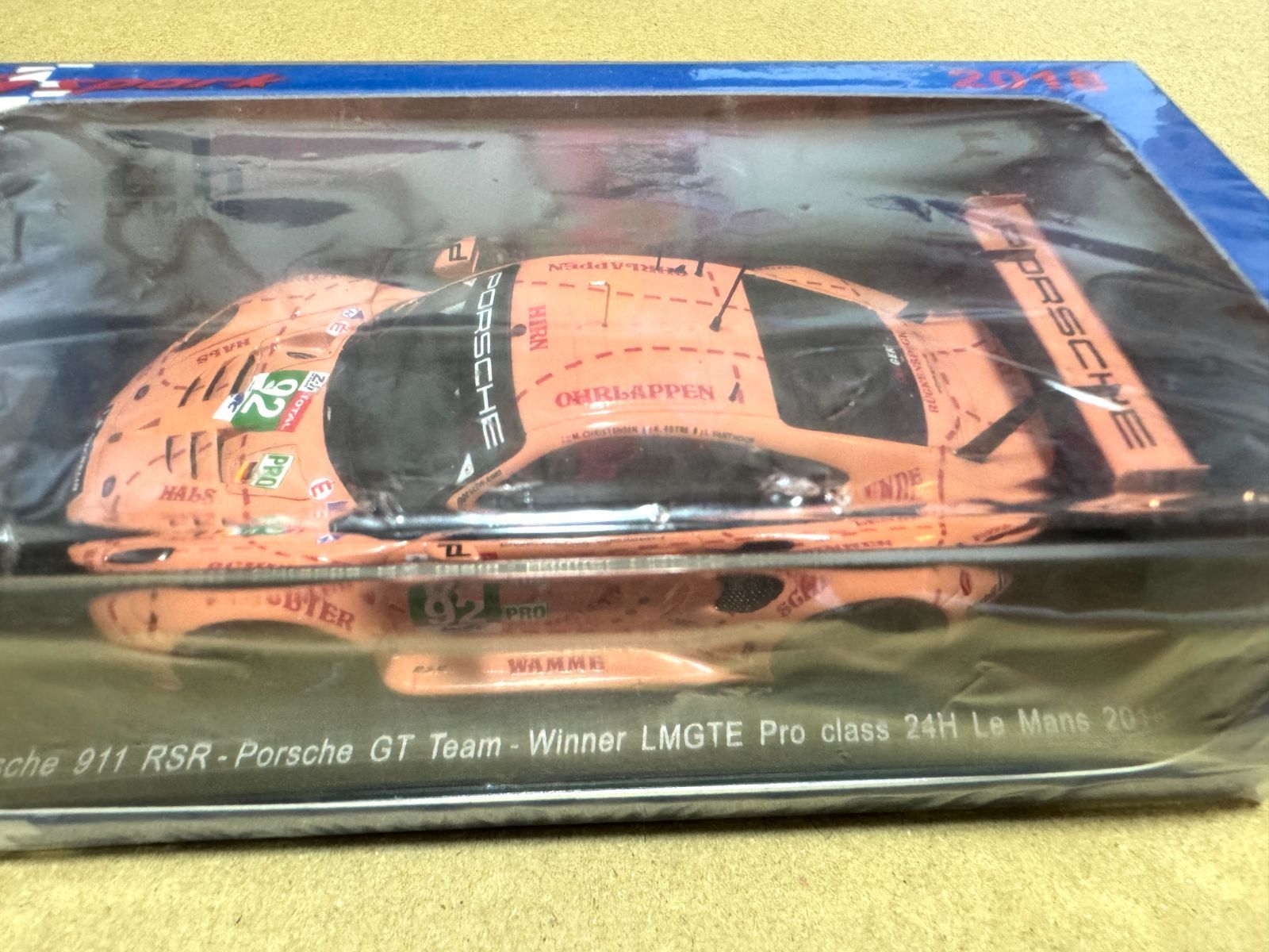 新品 スパーク 1/43  ポルシェ 911 RSR No.92 Porsche GT Team Winner LMGTE Pro class 24H Le Mans 2018 Spark S7033 ルマン M. Christensen - K. Estre