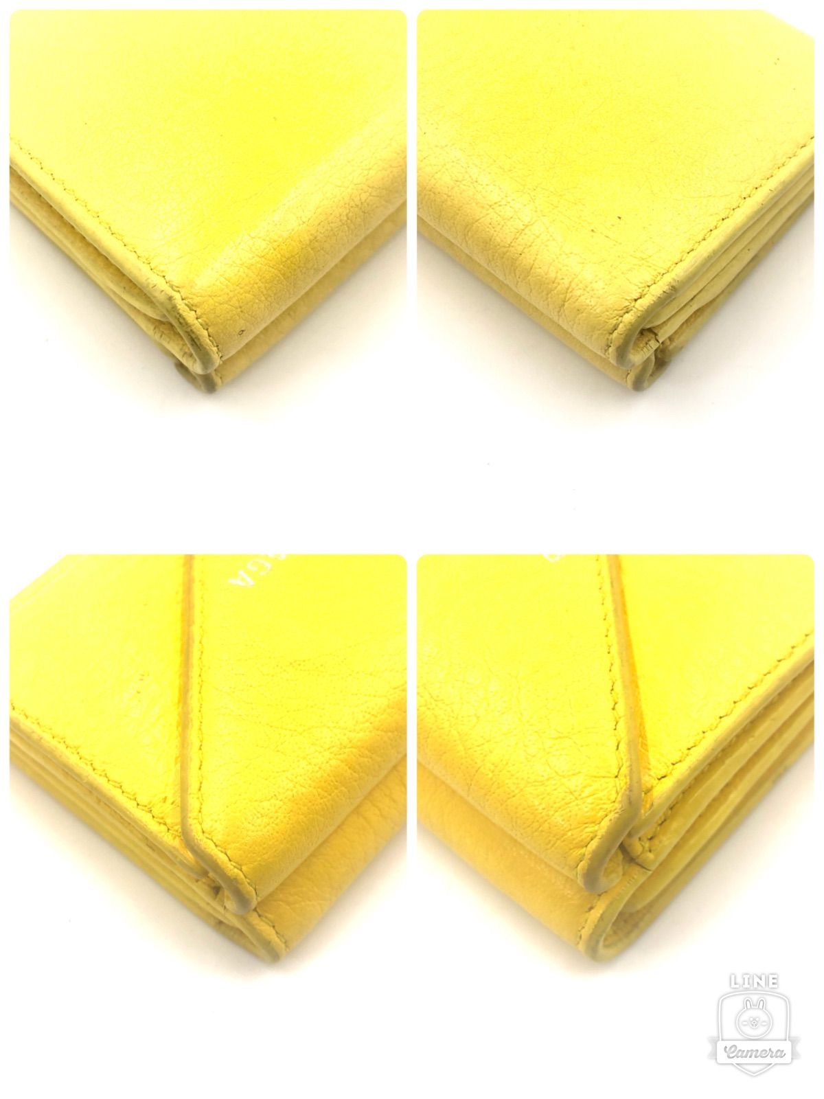 □良品□BALENCIAGA バレンシアガ ペーパーミニウォレット 三つ折り