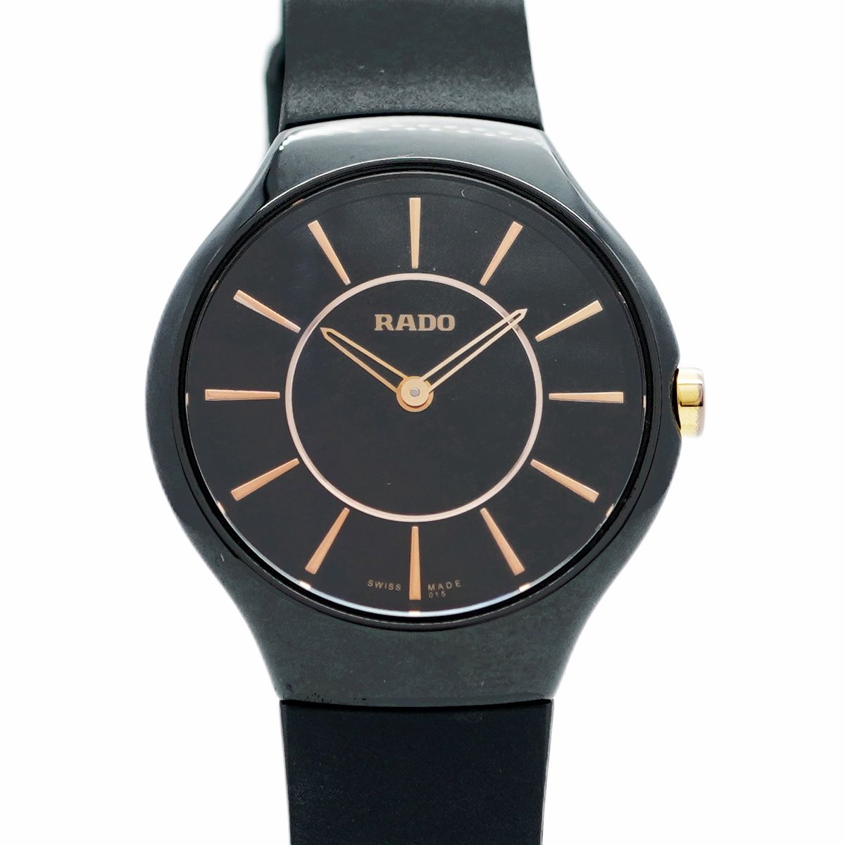 5wwm0221 ラドー トゥルーシンライン R27742159 黒文字盤 腕時計 レディース