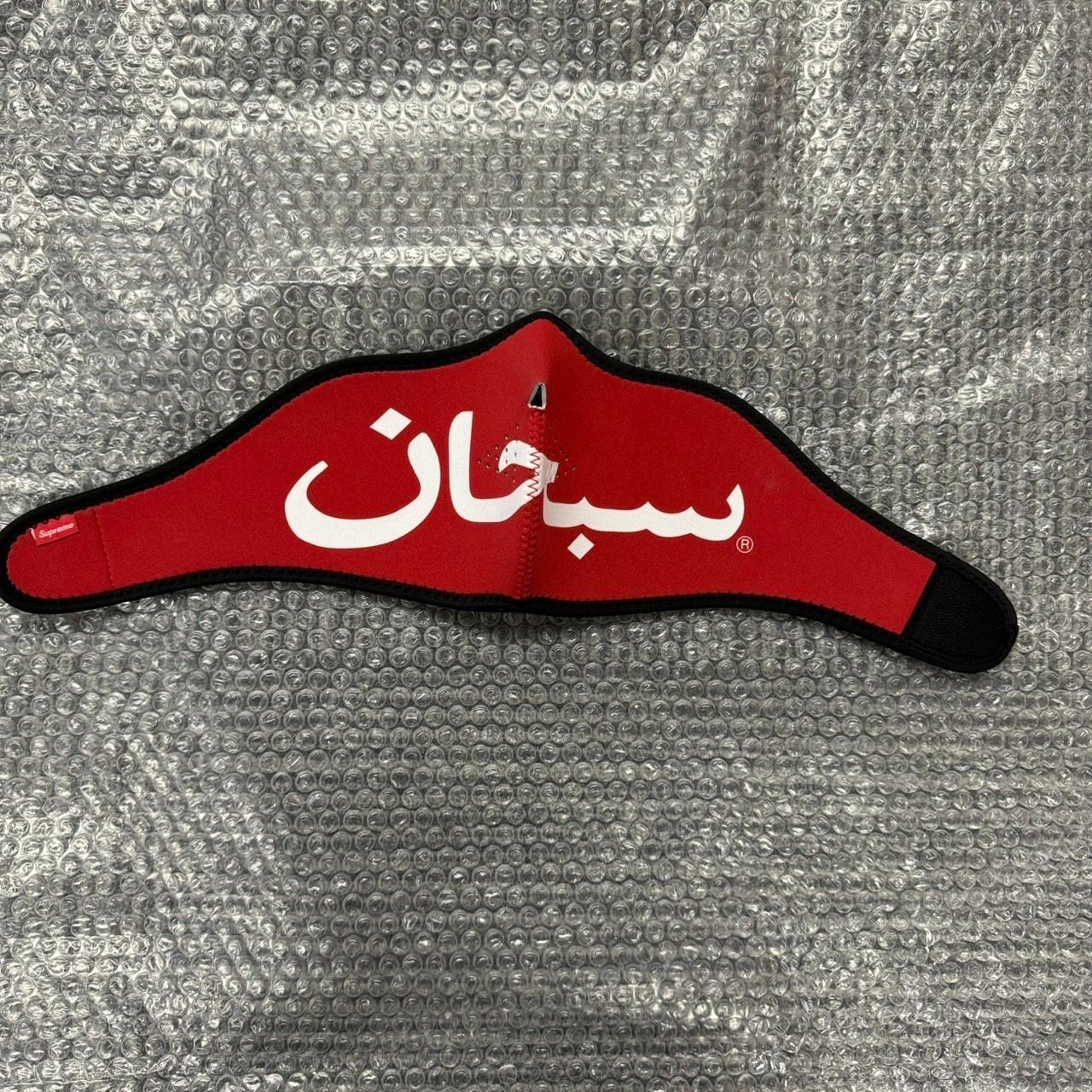 17aw Supreme Arabic Logo Neoprene Facemask Red シュプリーム