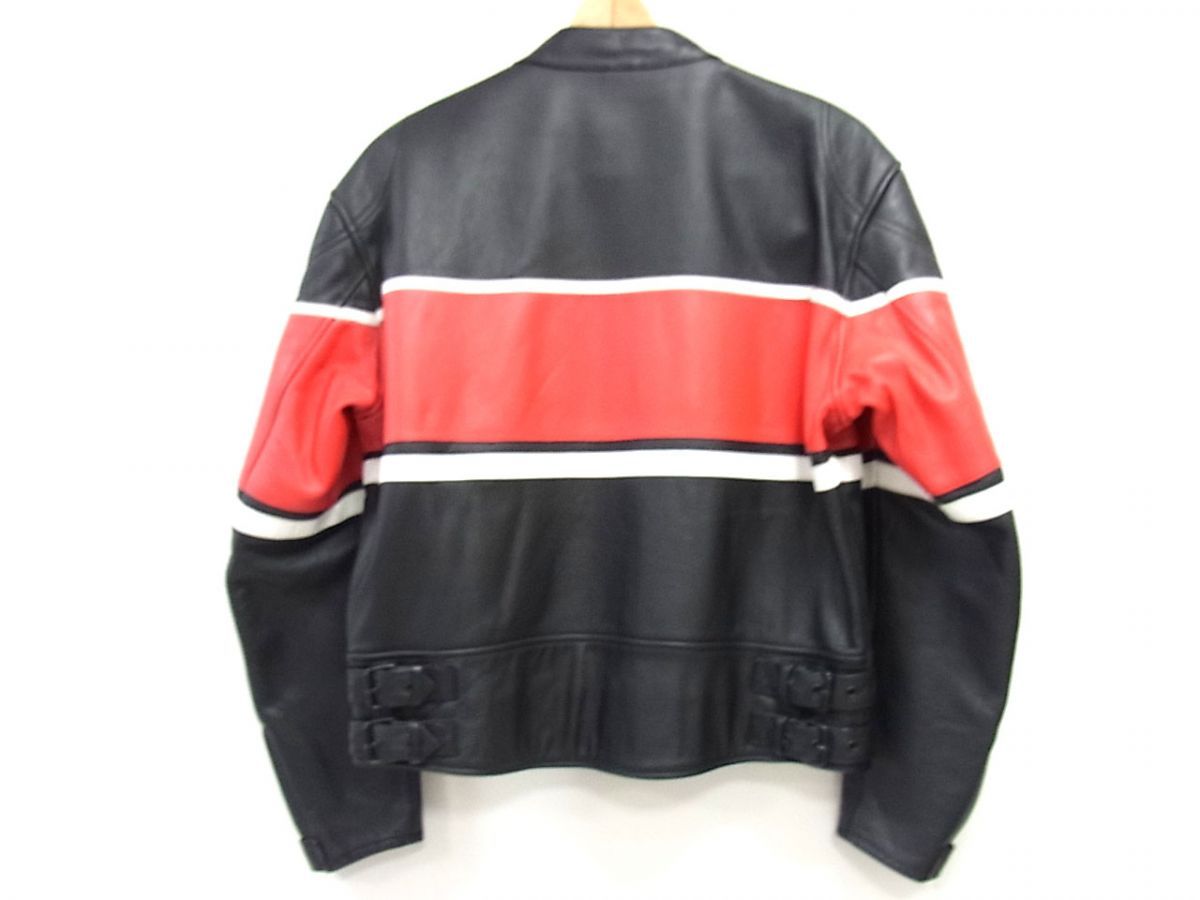 NANKAI レザーシングルライダースジャケット ライディングジャケット ツーリング バイク ジップジャケット 牛革 メンズ 南海部品