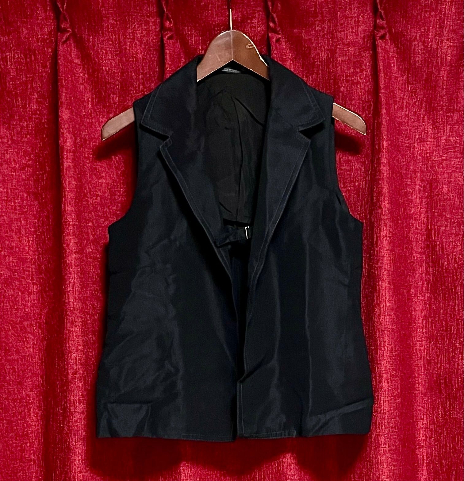 Y's　ワイズ　ベスト　ジレ　ジャケット　ヨウジヤマモト　黒　フリーサイズ Y's ワイズ ベスト ジレ ジャケット ヨウジヤマモト 黒 フリーサイズ