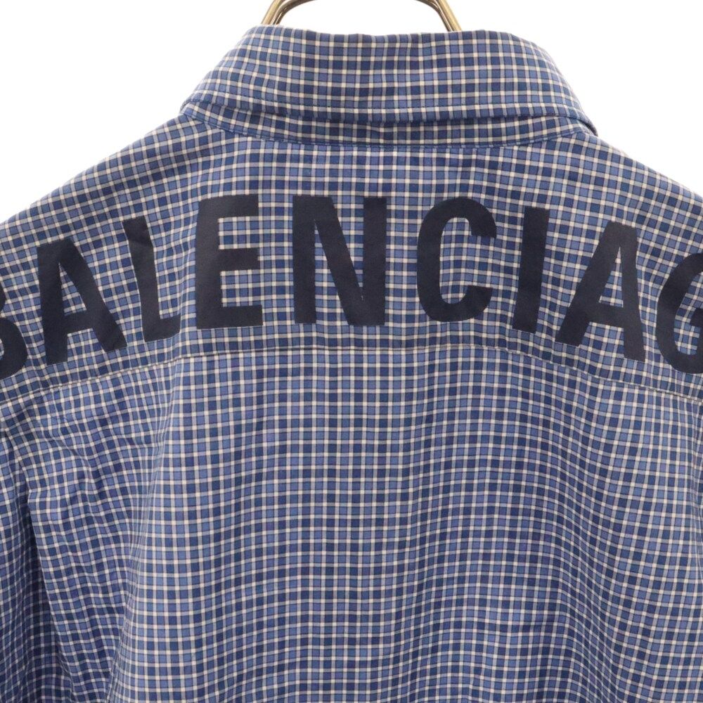 BALENCIAGA (バレンシアガ) 19SS バックロゴプリント ギンガムチェック