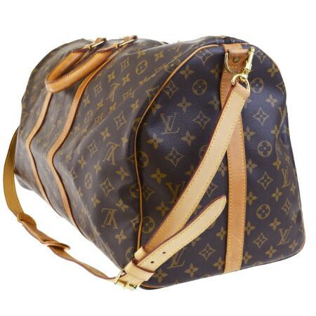 【中古】 ルイヴィトン LOUIS VUITTON キーポル 55 ボストンバッグ ハンド ショルダー 2WAY モノグラム レザー パドロック M41424 16BD244