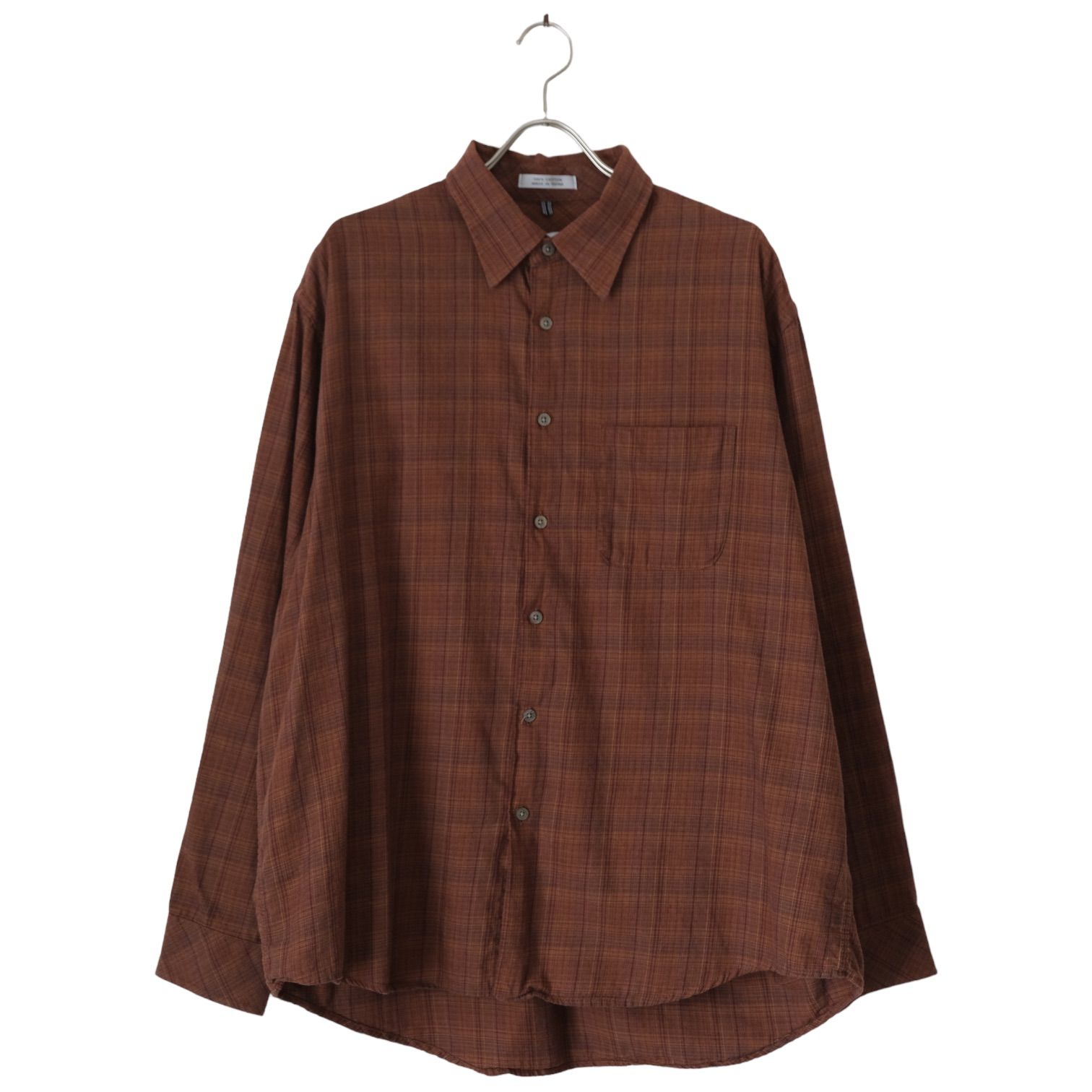 Brown Check Long Shirt