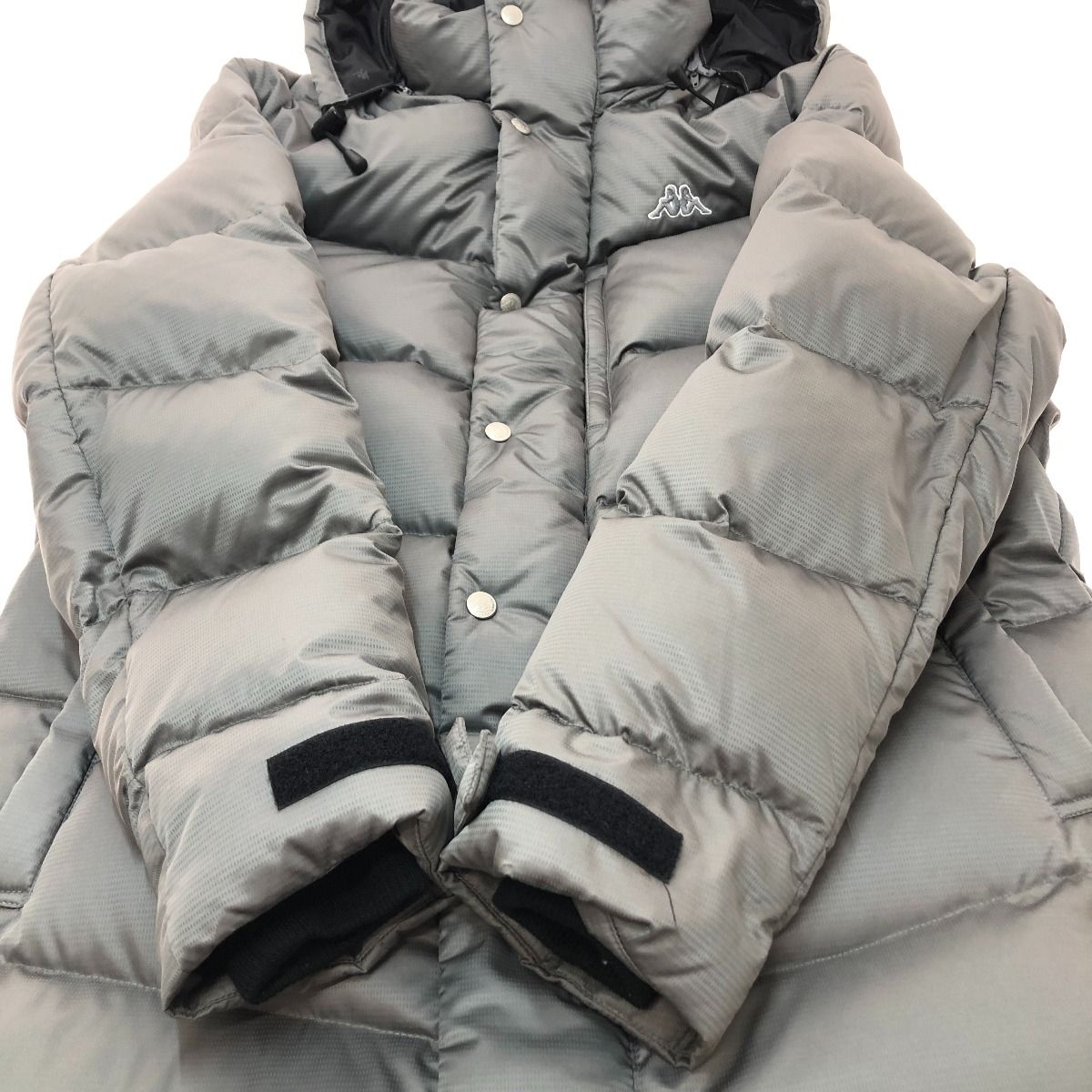□□Kappa カッパ ベンチコート ダウン サイズO KAWT0110 ライトグレー