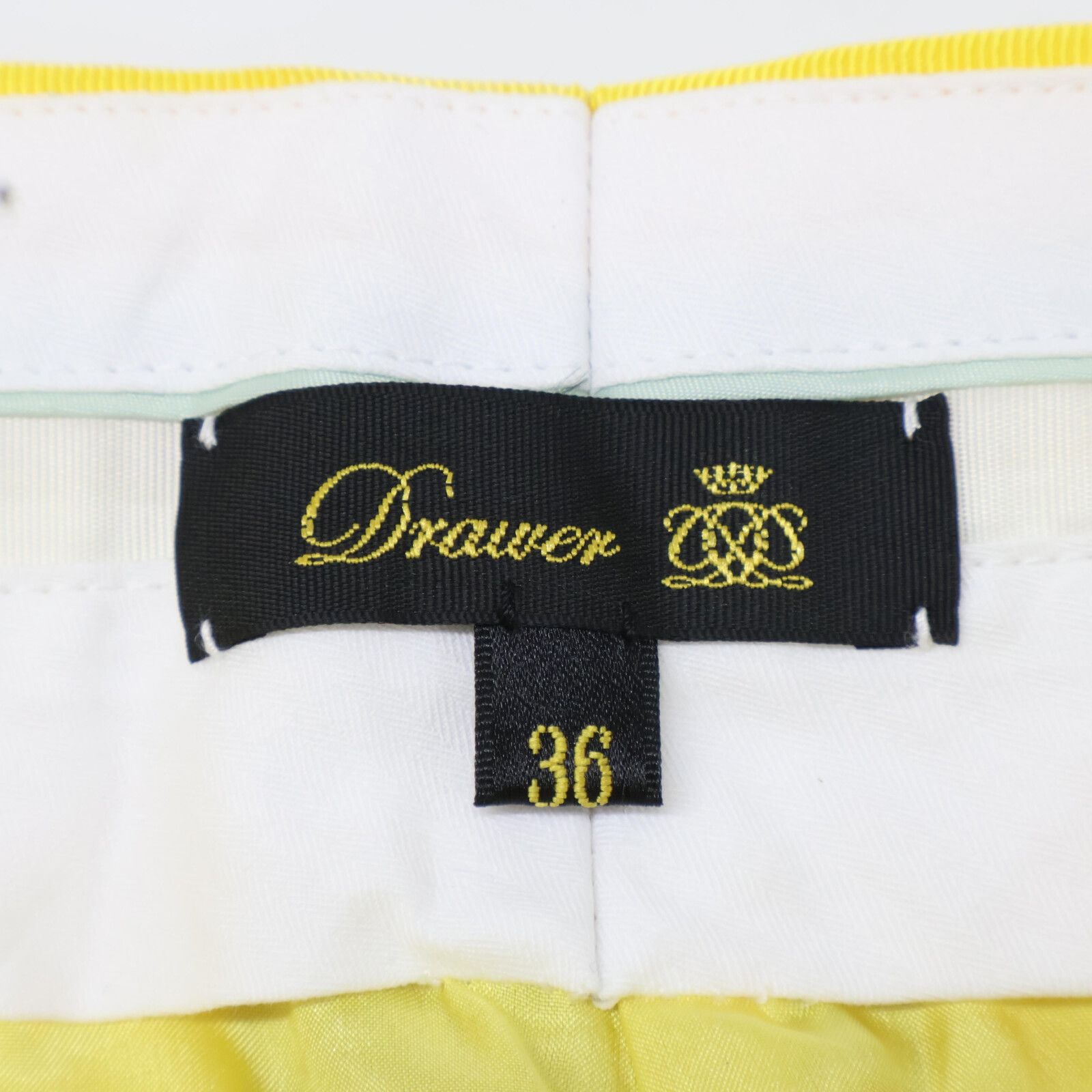 Drawer ドロワー スラックス ベージュ系 40(M位) 0197625A0036 Drawer スラックスベージュ34 センタープレス厚手チノ美品