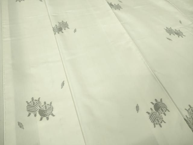 平和屋本店□極上 本場大島紬 白大島 9マルキ 地空 糸車 さが美扱い