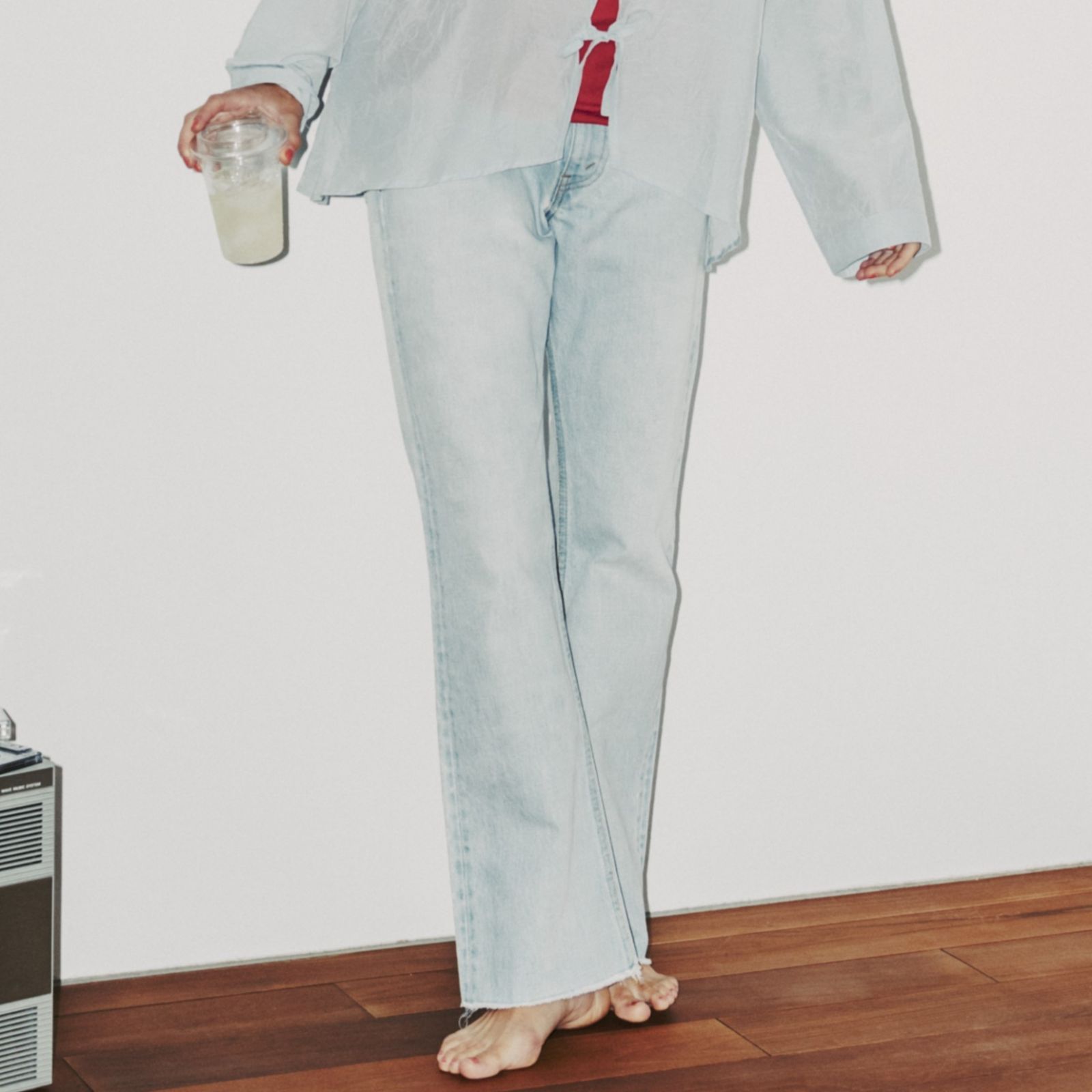 MEYAME メヤメ EVERYDAY FLARE DENIM （LIGHT BLUE） エブリデイ 