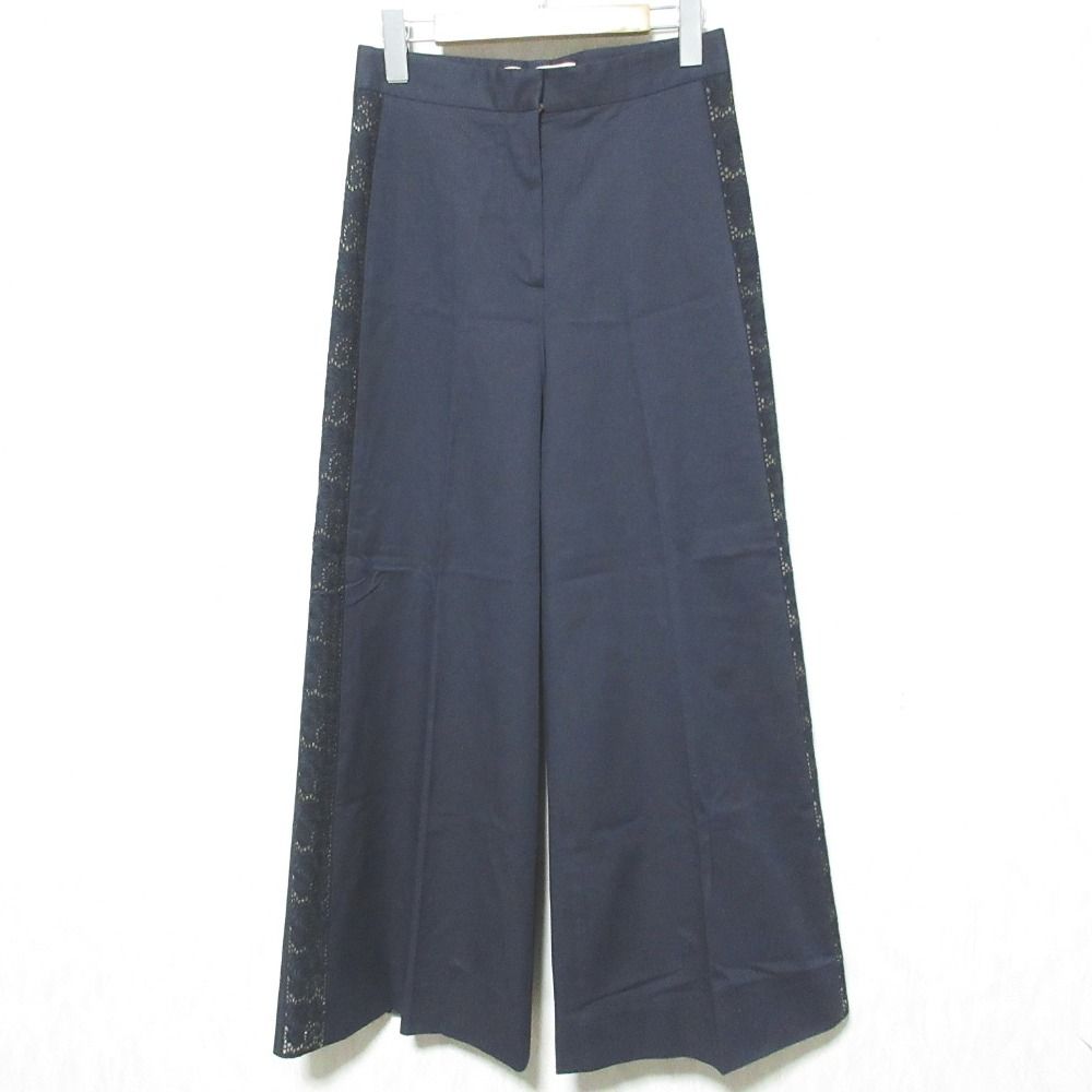 ステラマッカートニー 18SS ラッフルデザインシルクワイドパンツ ステラマッカートニー 18SS ラッフルデザインシルクワイドパンツ
