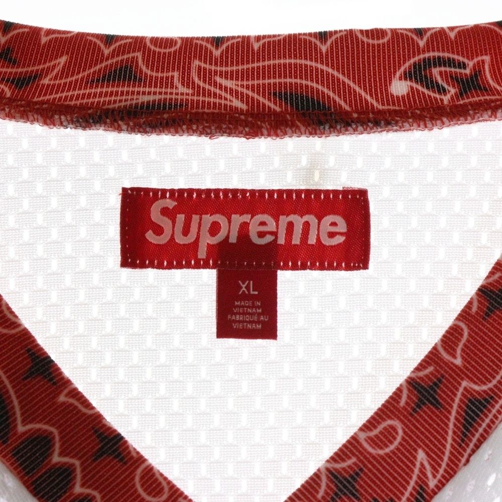 Supreme ベースボールジャージ ホワイト/レッド Supreme ベースボールジャージ ホワイト/レッド Supreme ベースボール