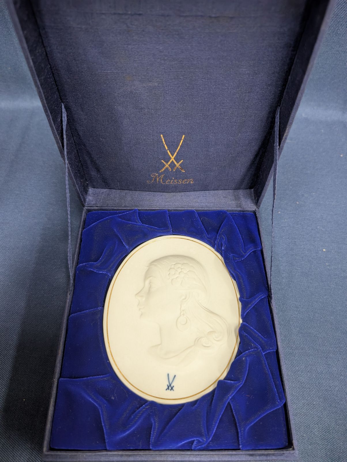 マイセン、吹田恭啓の横顔美人陶版 マイセン、吹田恭啓の横顔美人陶版