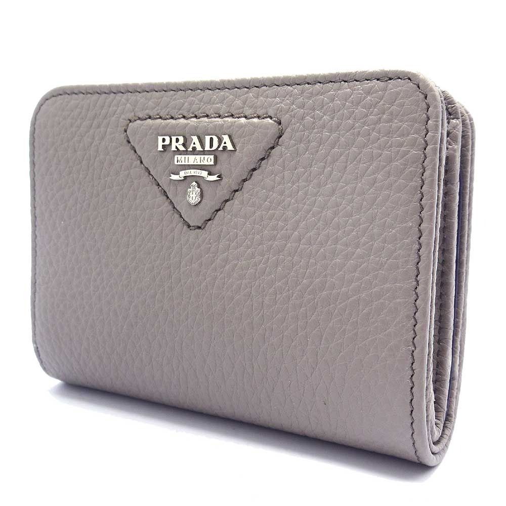 PRADA プラダ 二つ折り財布 ミディアム財布 レザー サフィアーノ 財布