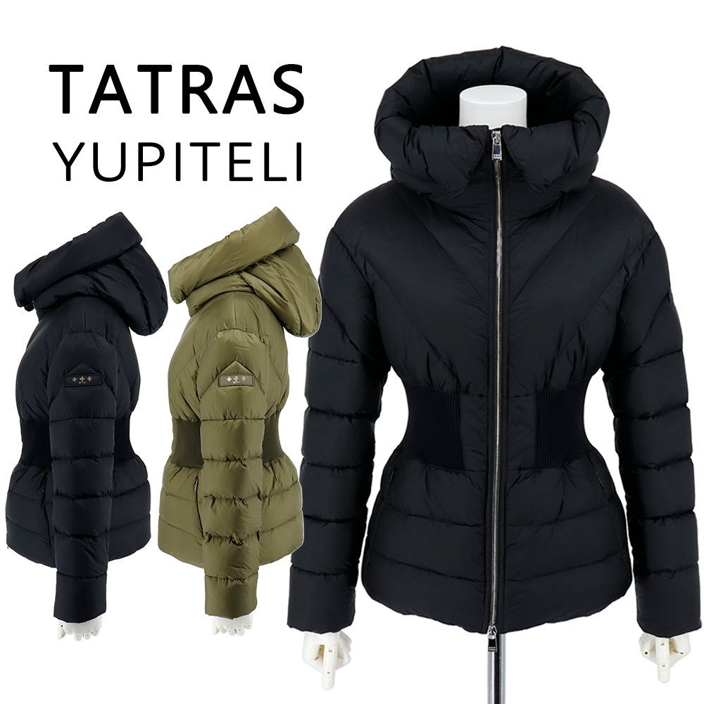 タトラス ダウンジャケット TATRAS YUPITELI ユピテリ LTMA24A4132-D ブラック カーキ リブ ギャザー アウター ナイロン 軽量 スタイルアップ ショート丈