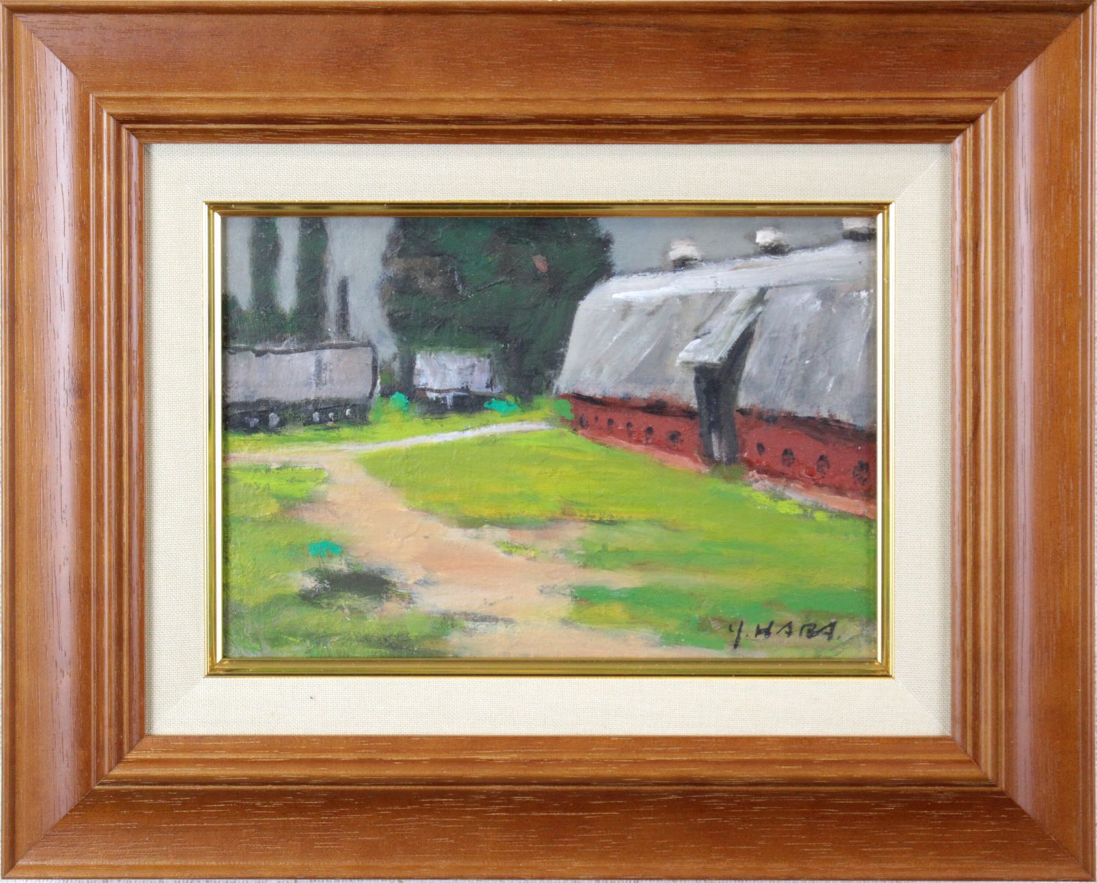 原 義行『北大昔日（第二農場）』油彩画【真作保証】 絵画 原 義行『北大昔日（第二農場）』油彩画【真作保証】 絵画