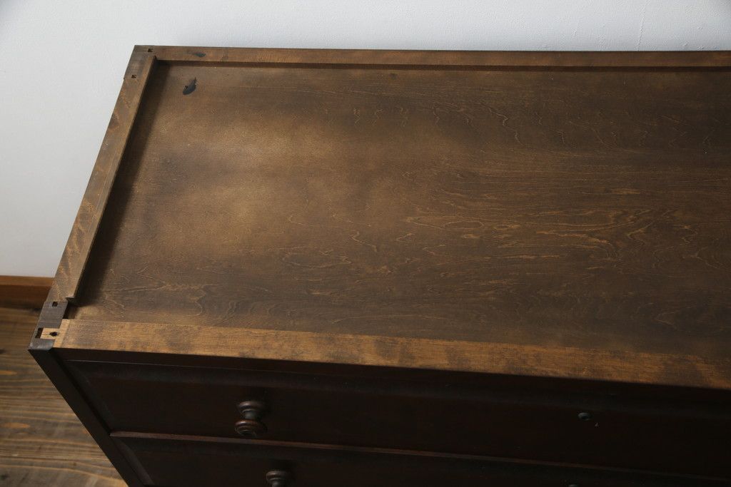 ☆事前問合せ必須☆ 北海道民芸家具 サイドチェスト 中古 天板リメイク
