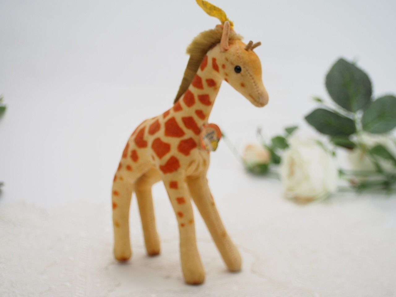 送料無料☆シュタイフ☆Giraffe 14cm オールID's完品☆1968年製