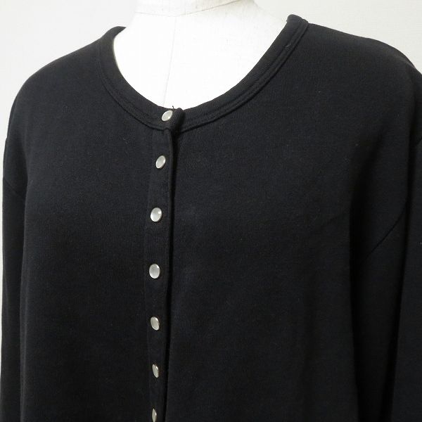 anc アニエスベー agnes.b カーディガン 2 黒 スナップボタン 英字