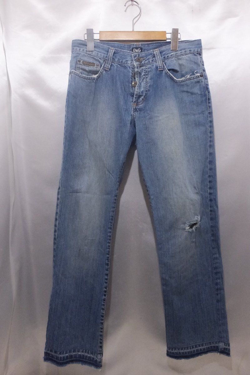 Dolce & Gabbana】 クラッシュストレートデニム 44 DOLCE&GABBANA