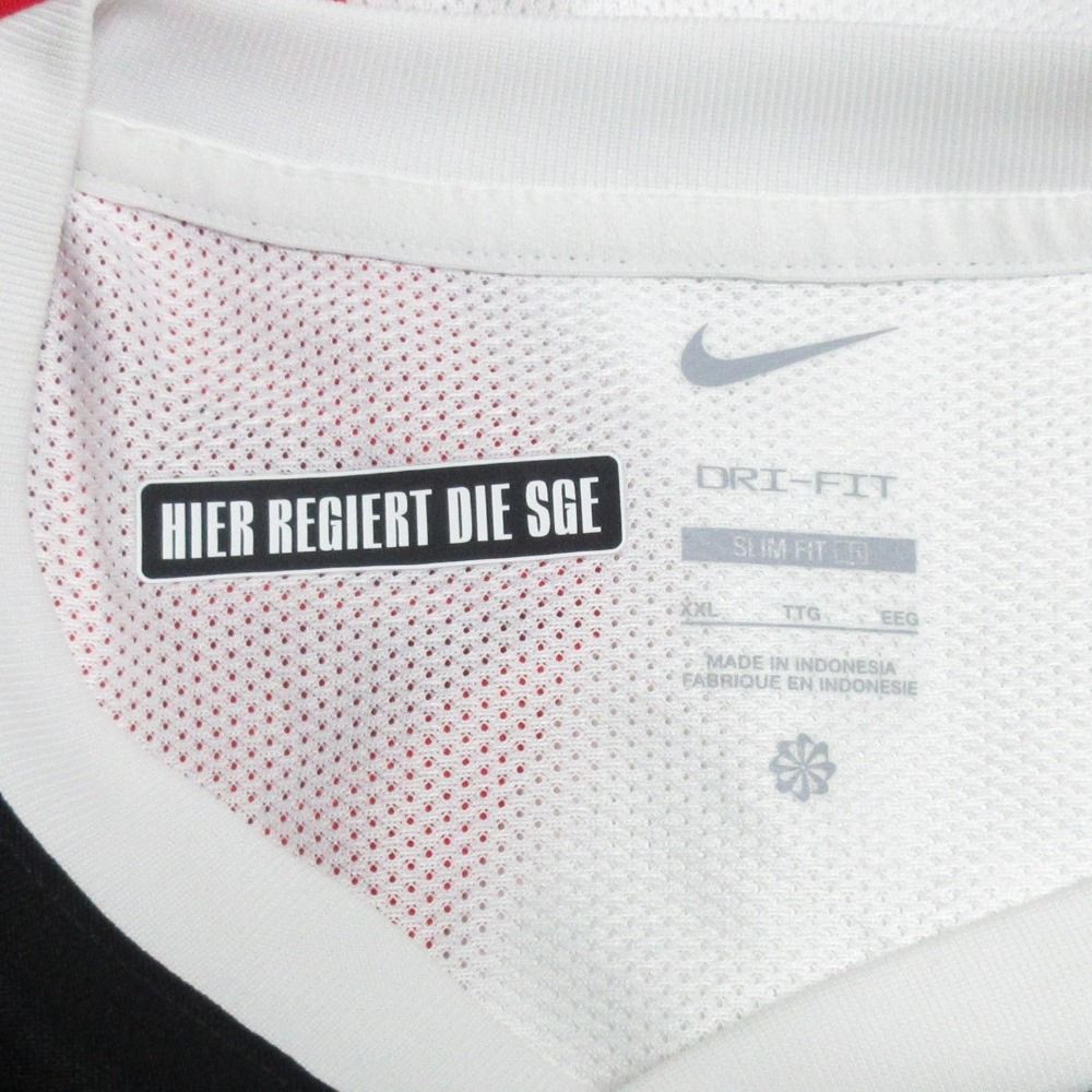NIKE - 美品 NIKE ナイキ製 日本未発売 ドイツ ブンデスリーガ フランクフルト 24-25年 公式 ホーム ユニフォーム サッカーシャツ XXL ホワイト メンズ 古着 中古 USED 美品 NIKE ナイキ製 日本未発売 ドイツ ブンデスリーガ