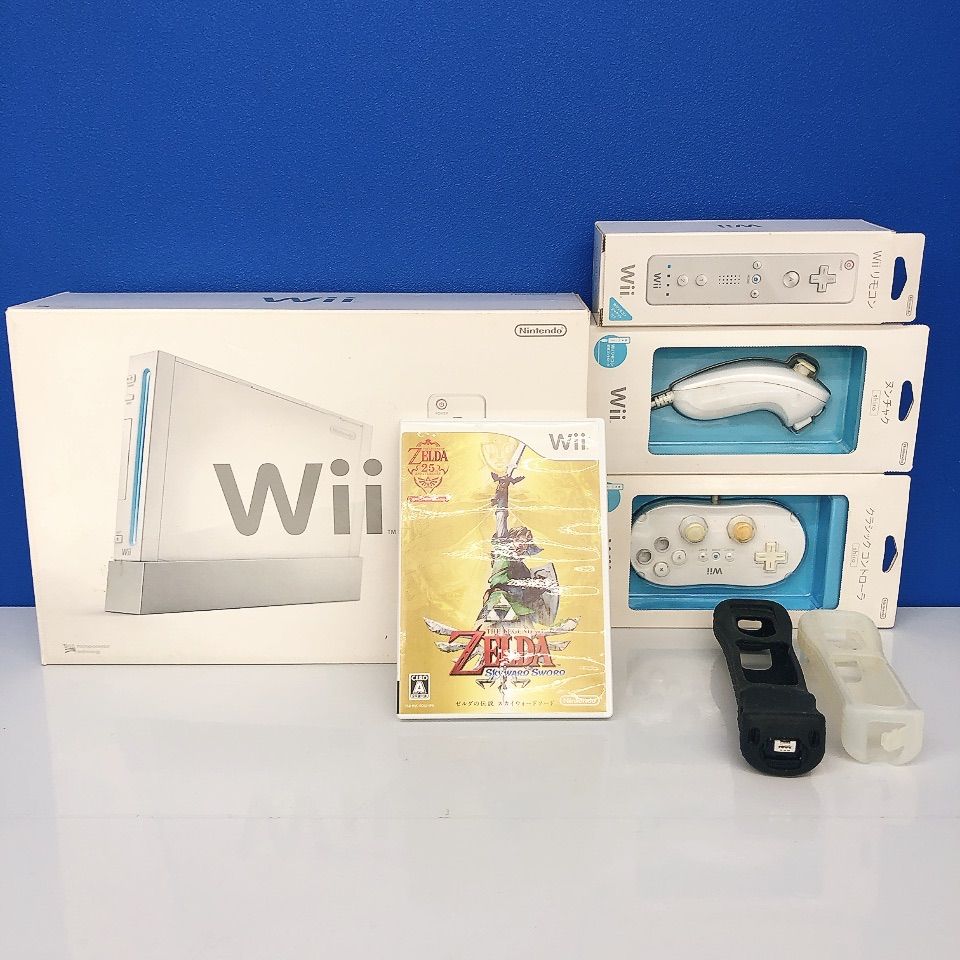 ☆【通電確認済み・動作未確認】Wii 本体 コントローラーセット