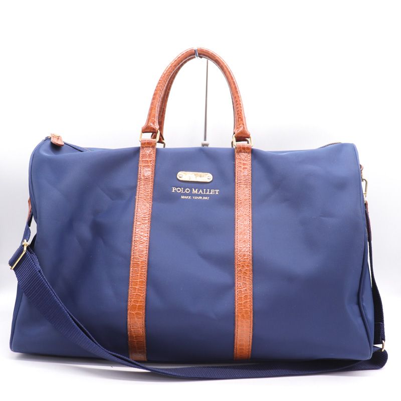 POLO MALLET ポロマレット ボストンバック 紺 （POLO RALPH