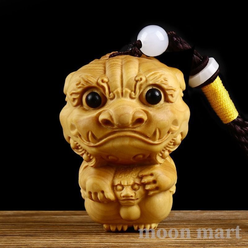 獅子 ライオン 置物 オブジェ 風水グッズ 手提げペンダント 装飾品 工芸品 美術品 運気 風水 開運 健康運 出世運 家庭運 家内安全 銅製 財運 縁起物 インテリア 車用品 カーアクセサリー
