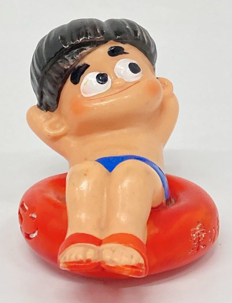 トラベルミン坊や貯金箱 赤色浮き輪コンディション良好 トラベルミン