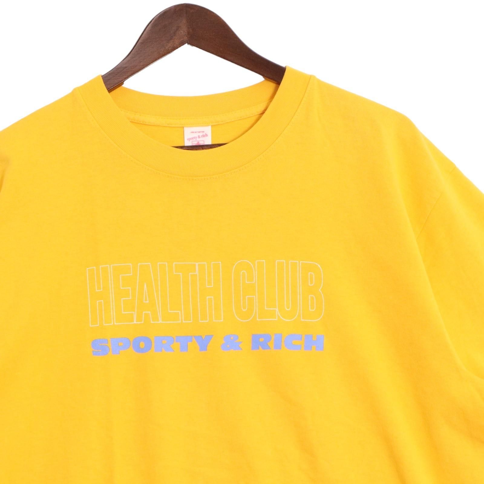 sporty & rich / HEALTH CLUB TEE スポーティー＆リッチ ロゴプリント クルーネック Tシャツ 半袖 カットソー 表記サイズL　【2406】