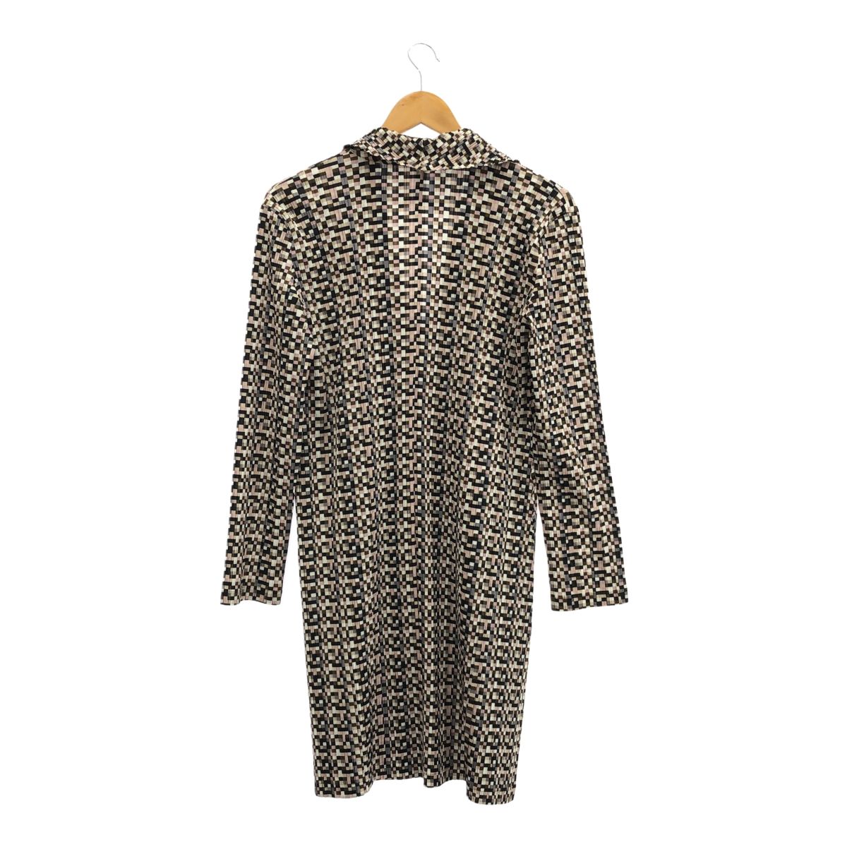 PLEATS PLEASE ロングジャケット PLEATS PLEASE デニム風 メッシュ