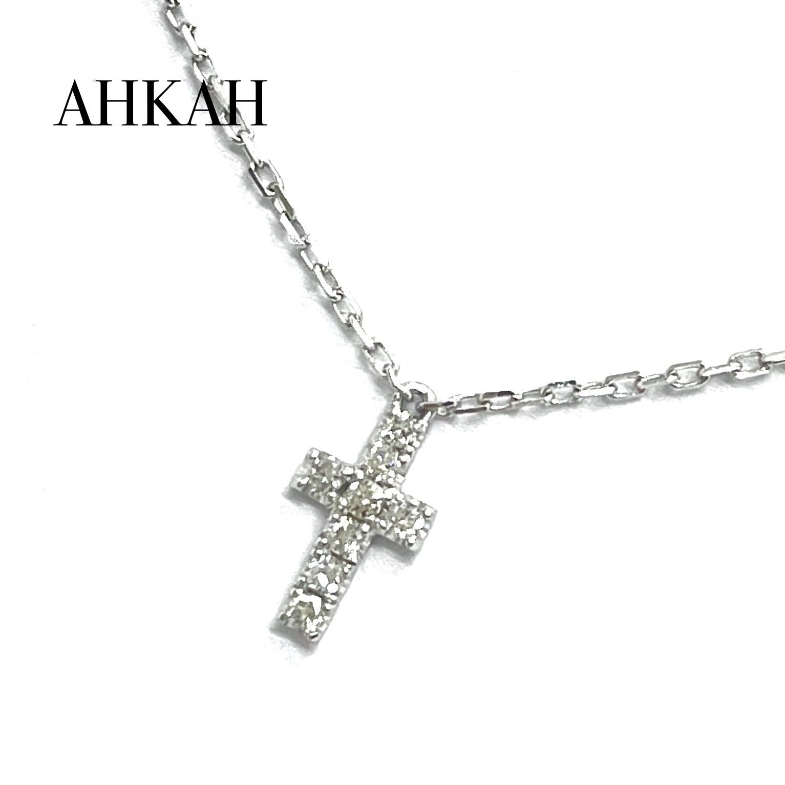 AHKAH / アーカー クロスパヴェ ダイヤネックレス K18WG 0.05ct - メルカリ 