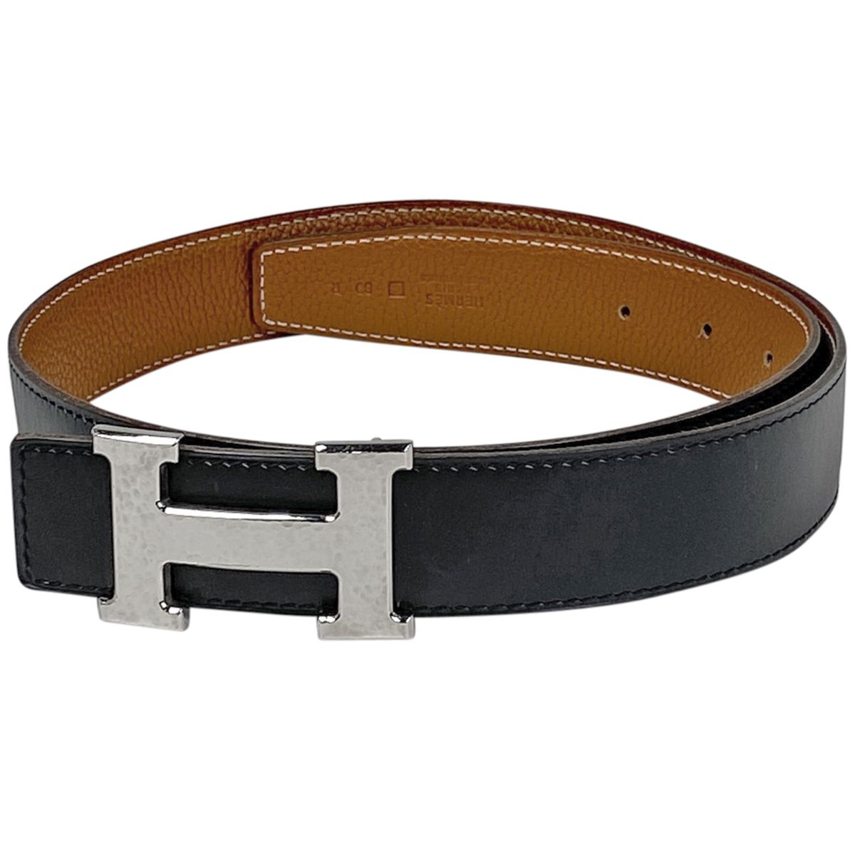 エルメス HERMES ベルトバックルH リバーシブル ベルト □G刻印