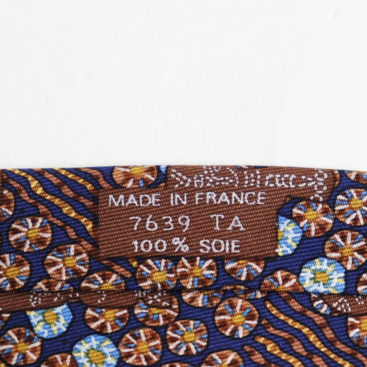 未使用品○HERMES エルメス 7639TA シルク100％ 花柄/和柄 ネクタイ