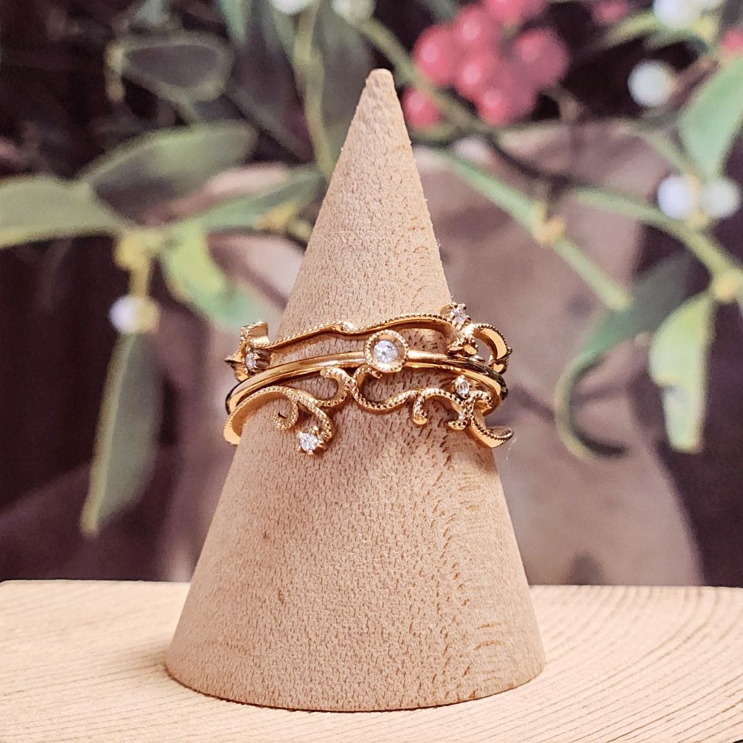 Yoshinob Abheri K18 ダイヤモンド リング3本セット - メルカリ