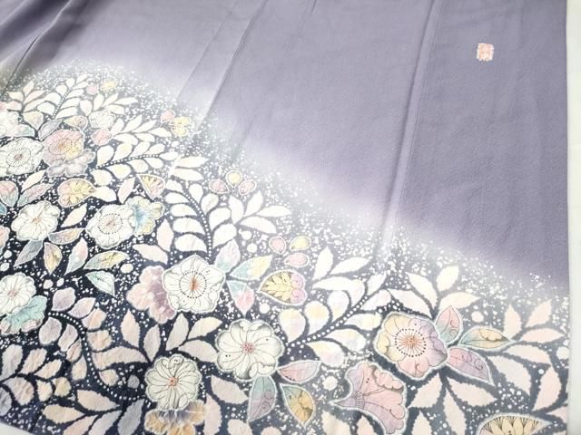 平和屋着物●越後十日町の一流染匠　桐屋・翠山工房　徳永憲峯　訪問着　辻が花　暈し染め　正絹　逸品　CAAU2030yc 平和屋着物○越後十日町の一流染匠 桐屋・翠山工房 徳永憲峯 訪問着
