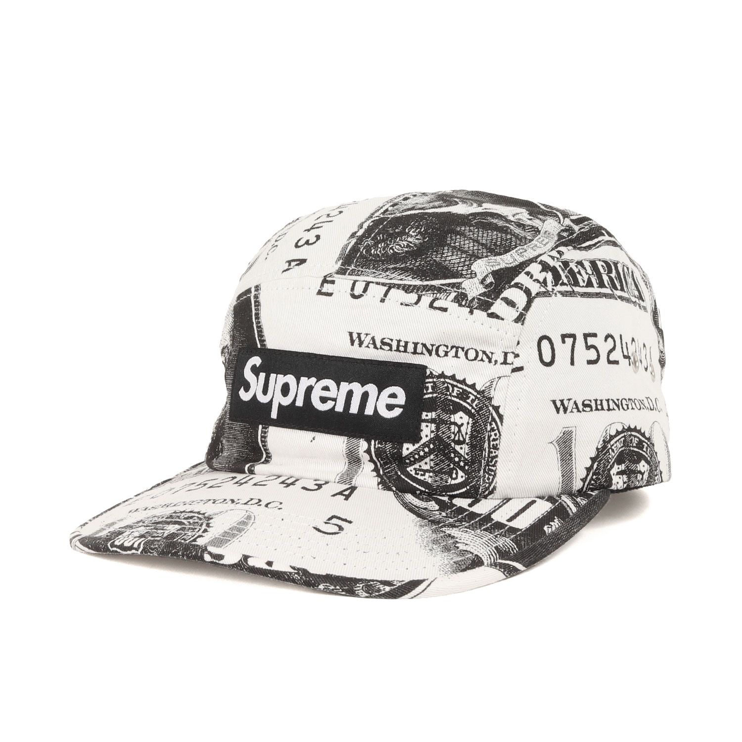 supreme】レア!!キャンプキャップ ドル札総柄 - メルカリ