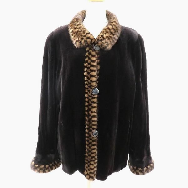 未使用タグ付 サガミンク ファージャケット 黒茶系 13号 未使用タグ付 サガミンク ファージャケット 黒茶系 13号 楽天市場