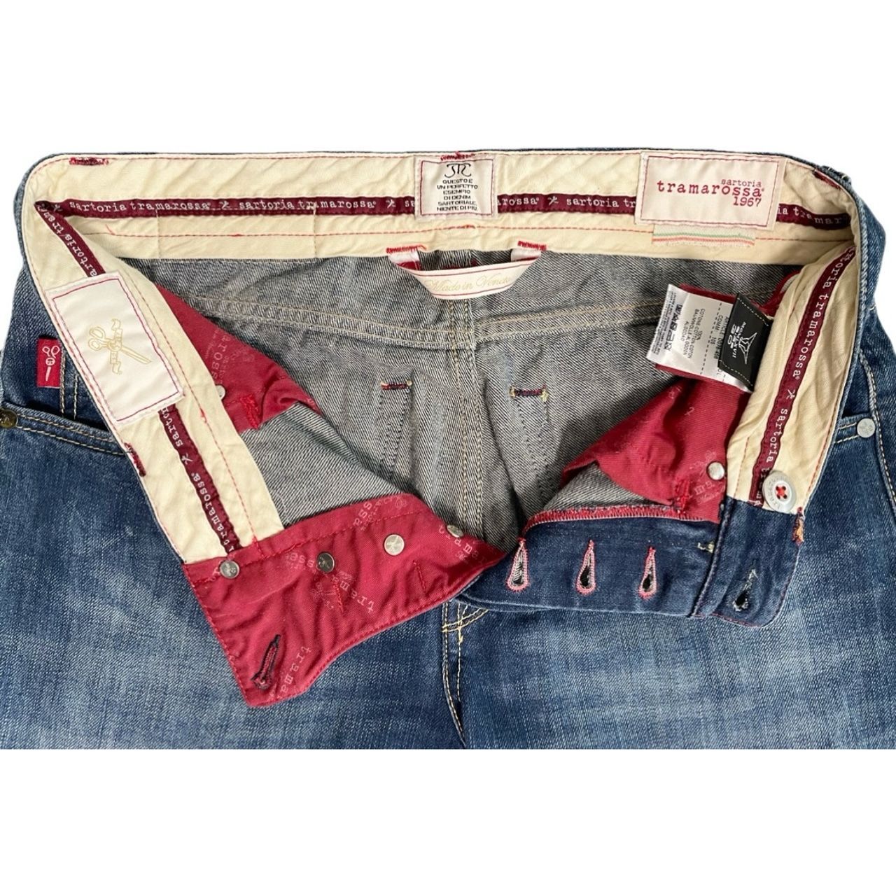MADE IN ITALY製 Tramarossa MICHELANGELO 赤耳セルビッチデニムパンツ 