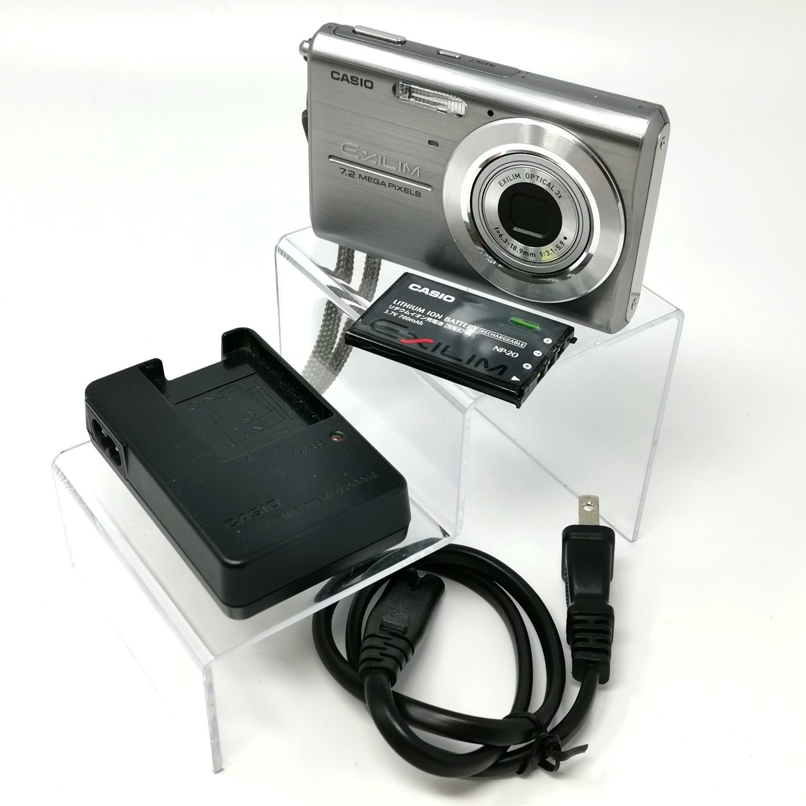カシオ Exilim EX-Z75 7.2MP 動作確認済 デジタルカメラ シルバー 
