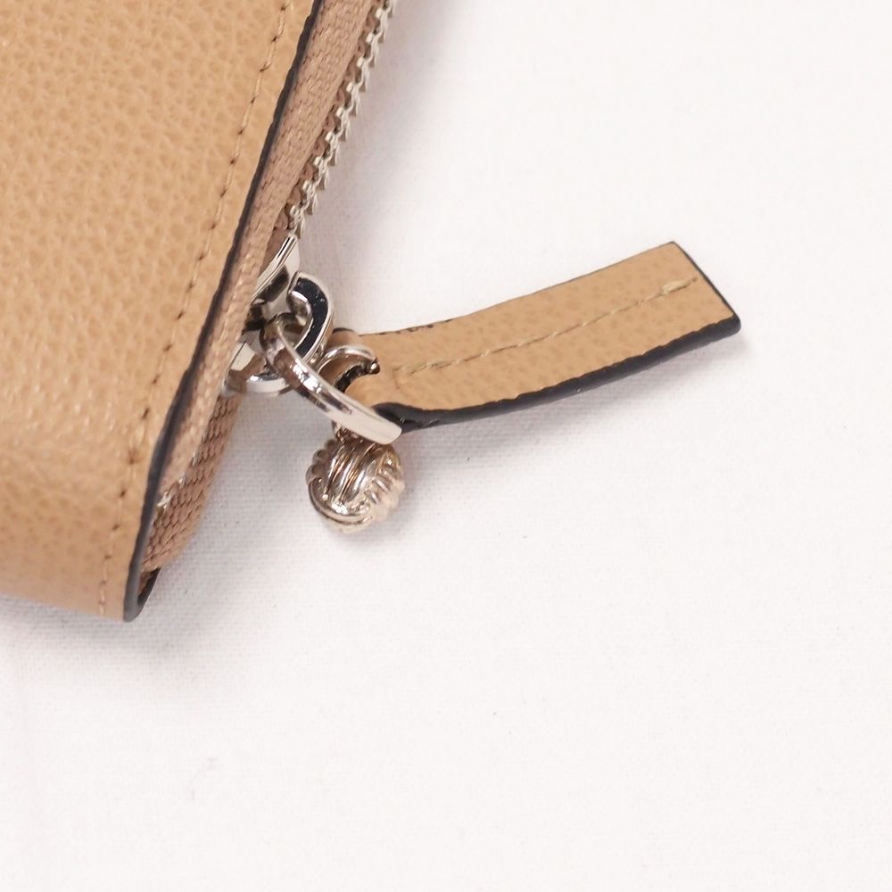 P punto POLPETTA レザーラウンドジップ 長財布 PF-001 ベージュ 