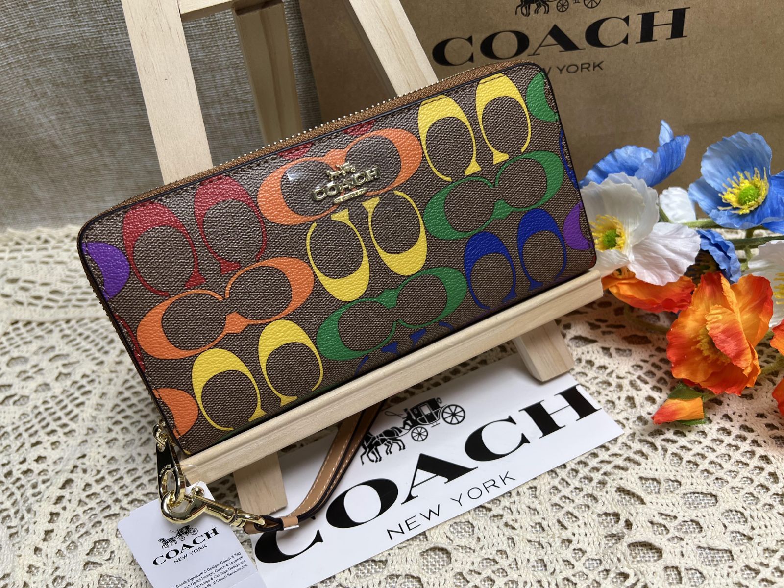 コーチ 長財布 COACH 財布 シグネチャー ラウンドファスナー