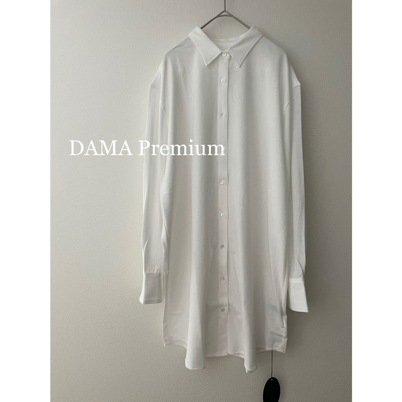 DAMA Premium スマイルコットン度詰め天竺ロングシャツロングシャツ